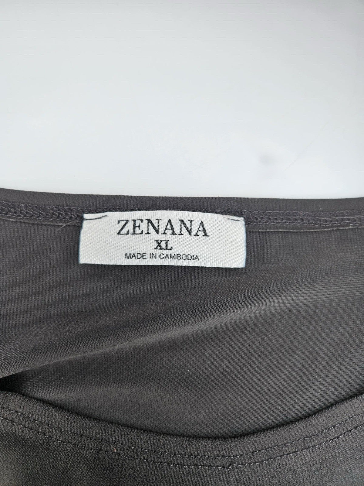 Zenana Women’s Black Ruched Sleeveless Tank Top XL Stretch