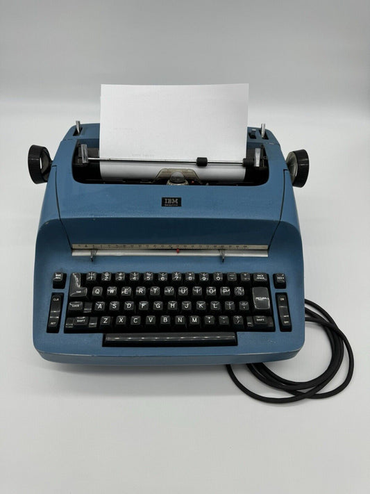 IBM SELECTRIC I MODEL 72 Vintage Electric Typewriter Blue ~ See Description