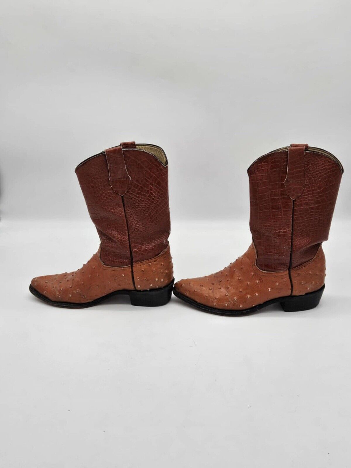 OSTRICH Cowboy Boots Sz 26 (Men’s 8 Or Woman’s 9.5) PECAN