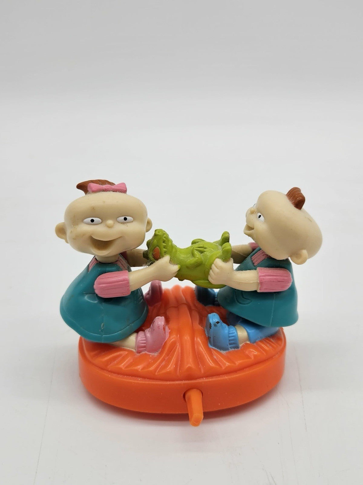 1998 Wind-Up Phil & Lil Tug-O-War 3.5" Burger King Action Figure Rugrats Tested