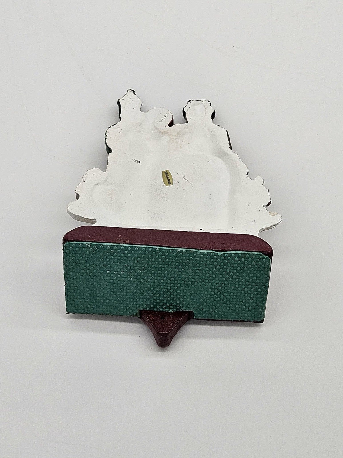 Vintage Christmas Carolers Stocking Holder Mantle Hook Cast Resin