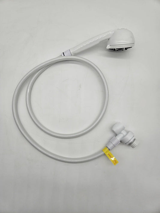 Waterpik Handheld Shower Head With Hose & Diverter Valve White