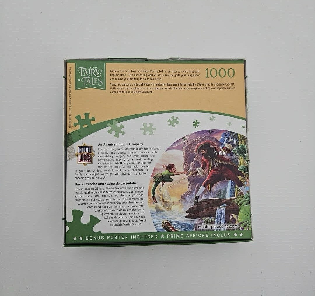 Master Pieces 1000 Piece Jigsaw Puzzle FAIRY TALES - PETER PAN Complete