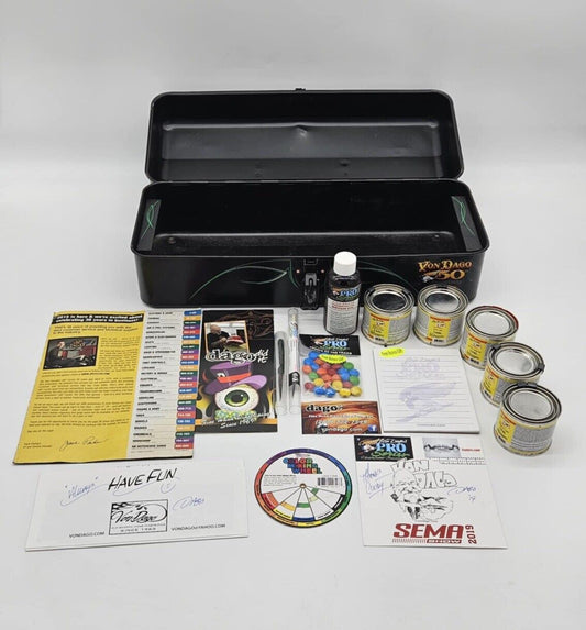 HUGE Pinstriping Kit Lot W/ Tool Box