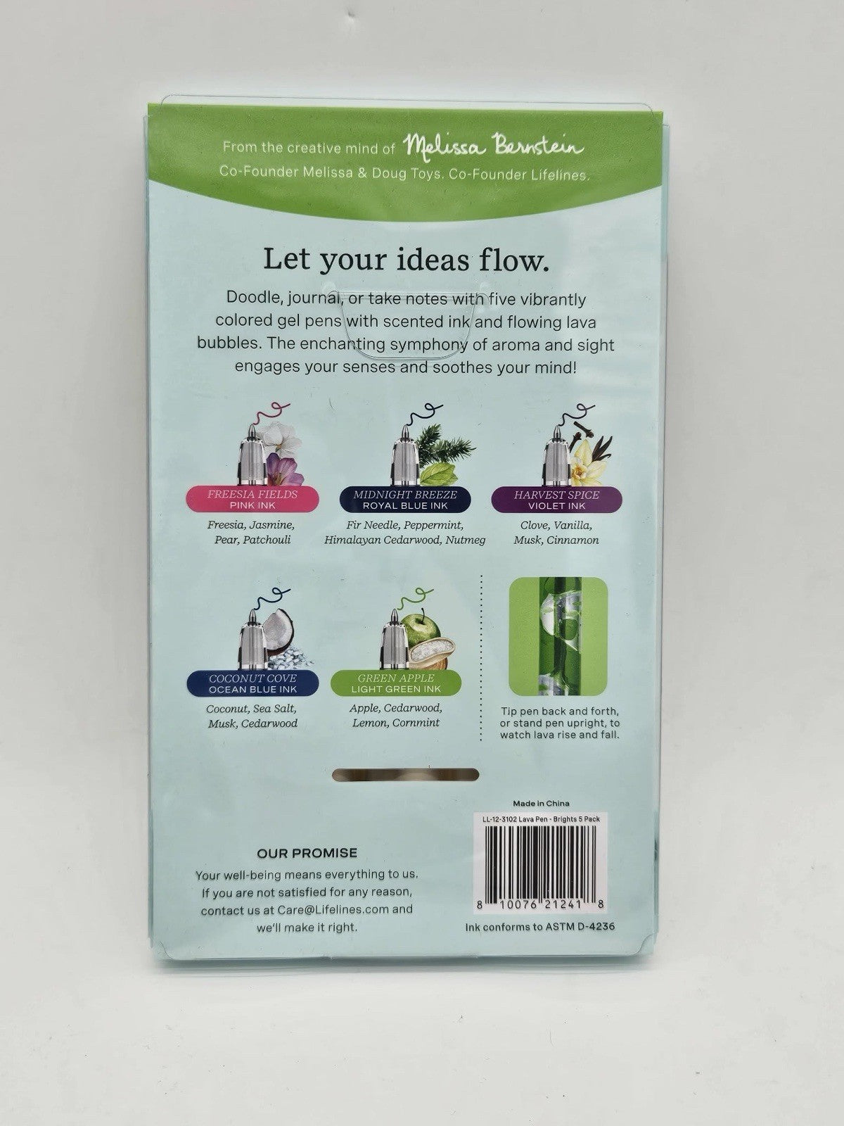 Lifelines Scented Lava Pen Set - Classic 5 Pack Classics