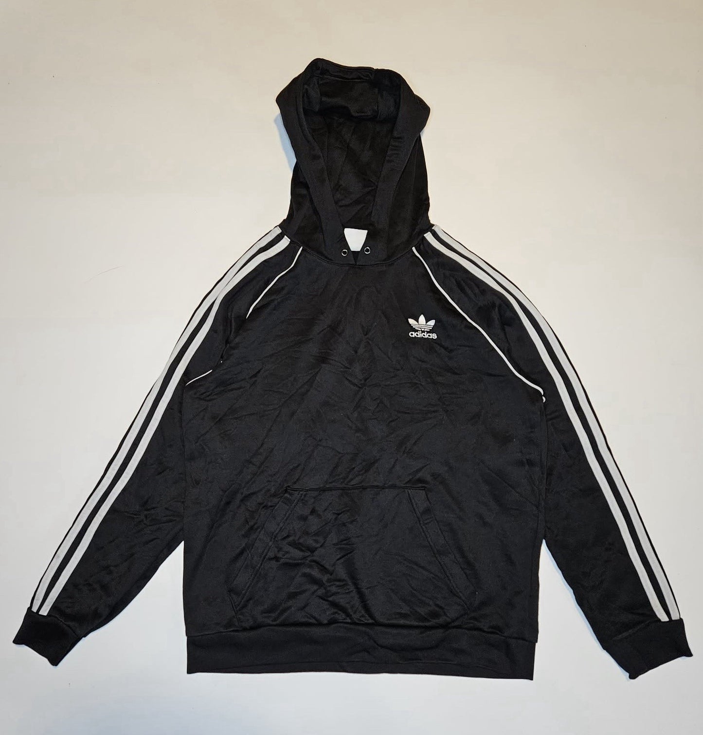 Adidas Originals Black 3-Stripe Pullover Hoodie Women’s Small