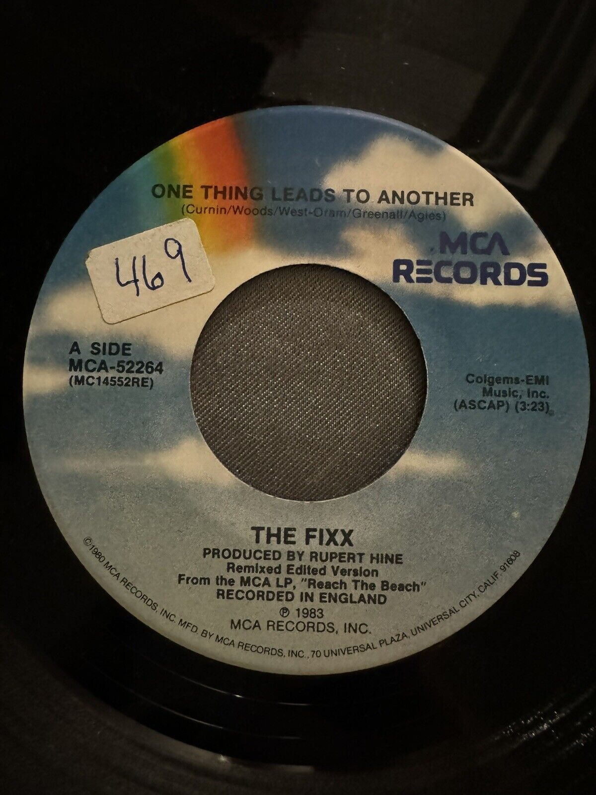 THE FIXX ONE THINGS LEADS TO ANOTHER/OPINIONS 45 RPM~1983 MCA RECORDS MCA 52264