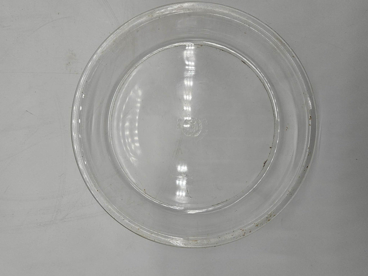 Pyrex #210 Vintage Pie Plate 10" 23cm Clear Glass Flat Rim Dish Made in the USA