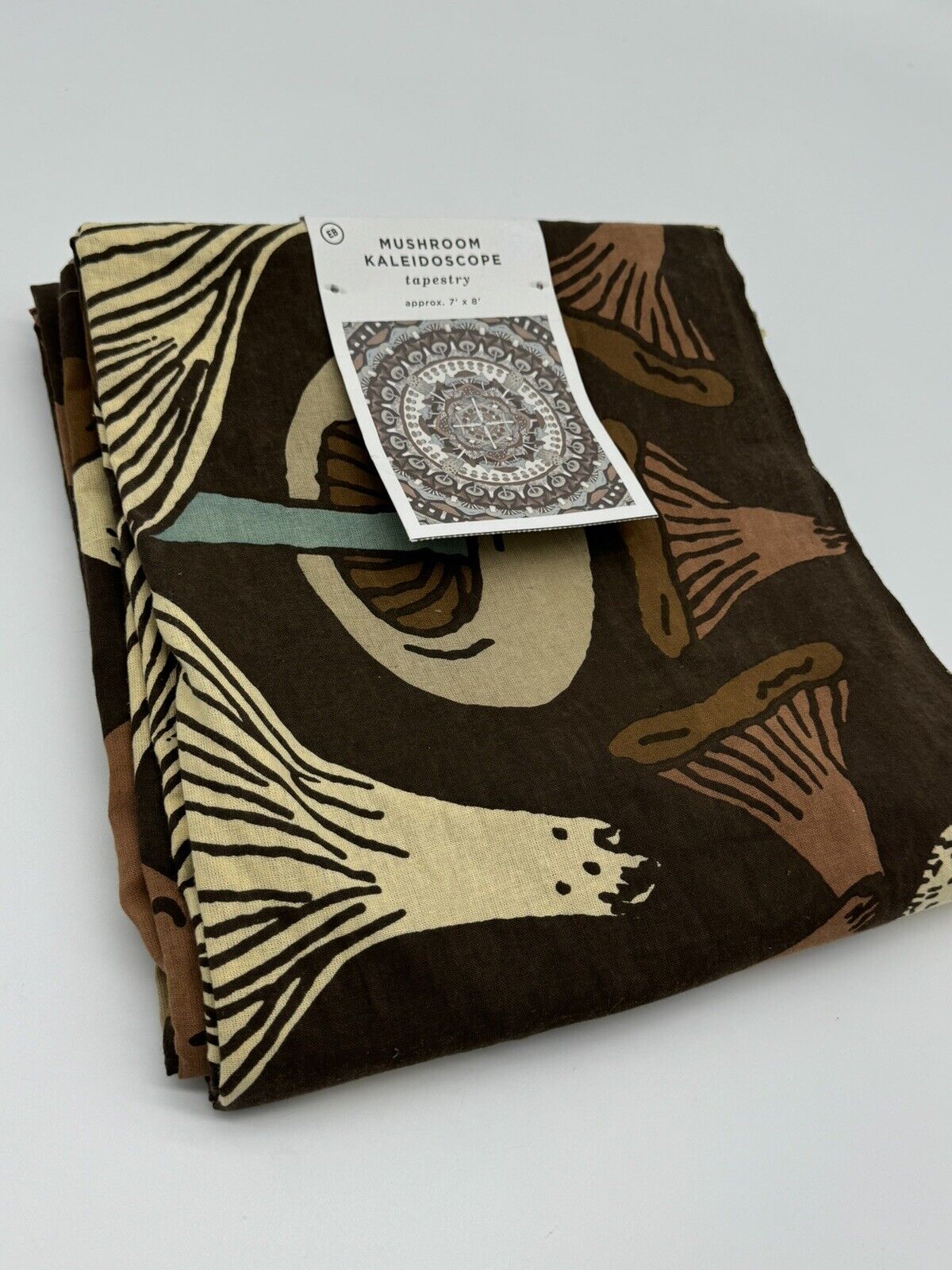 Earthbound Trading Mushroom Kaleidoscope Psychedelic Wall Hanging Tapestry 96x86