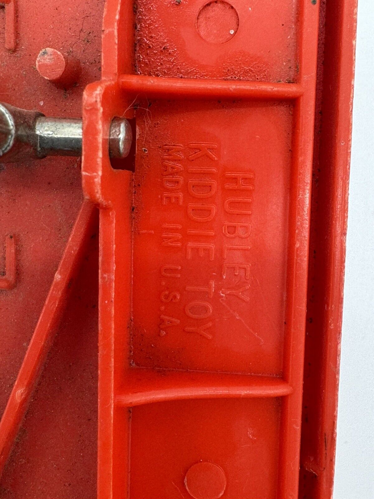 Vintage Hubley Kiddie Toy Tiny Town Motor Oil & Gasoline Tanker 1950's Red 005