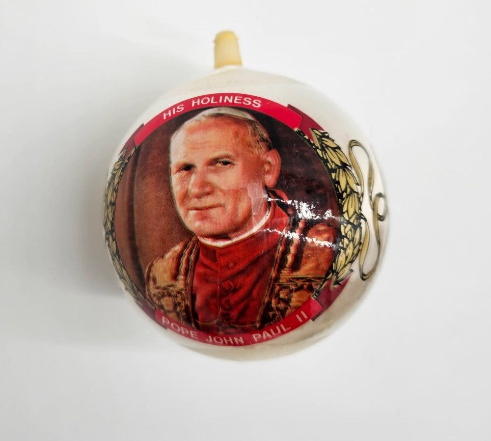 Vntg POPE JOHN PAUL II Christmas Ornament BRADFORD CHRISTMAS TREASURY 1979 (N30)