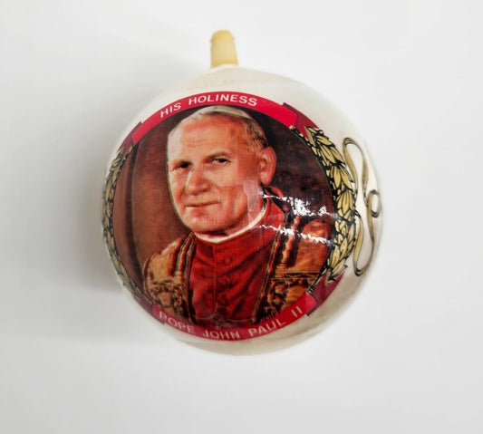 Vntg POPE JOHN PAUL II Christmas Ornament BRADFORD CHRISTMAS TREASURY 1979 (N30)