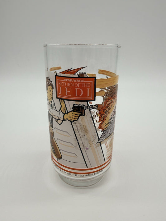 Vintage Return of the Jedi 1983 Burger King Coca Cola Collector Glass Han Solo