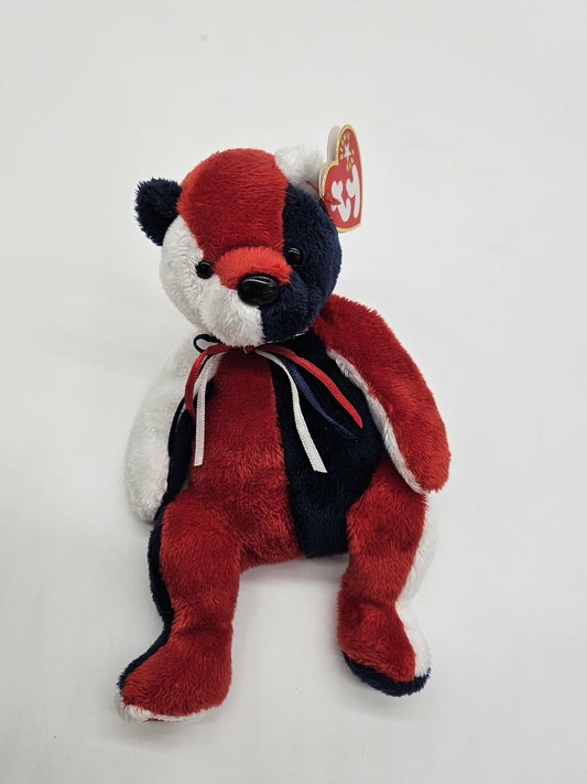 Ty Beanie Baby Patriot the Bear Patriotic Memorial Day July 4th Red White Blue