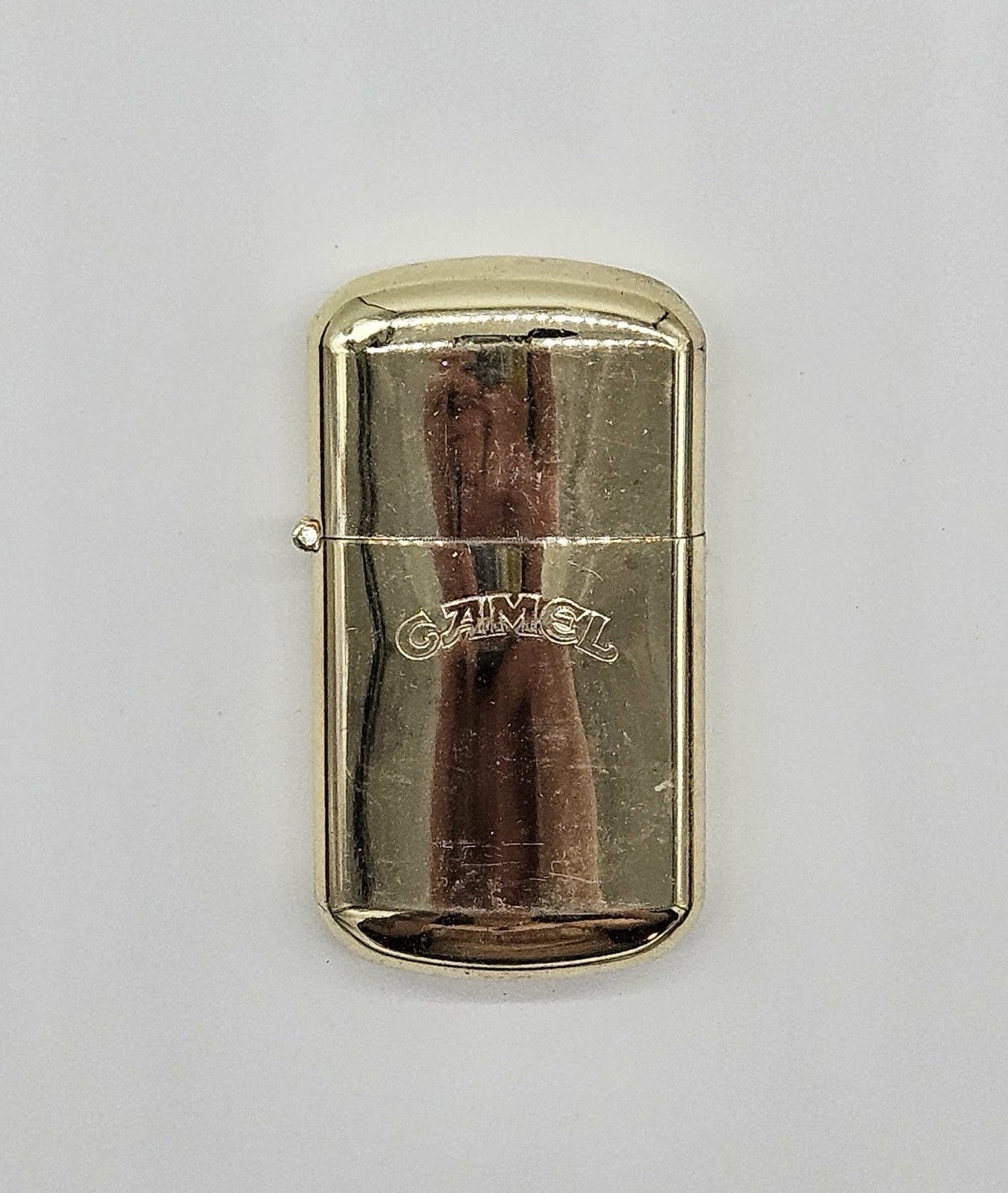 Vintage 1980s Camel Cigarettes Flip Top Gold Tone Windproof Refillable Lighter
