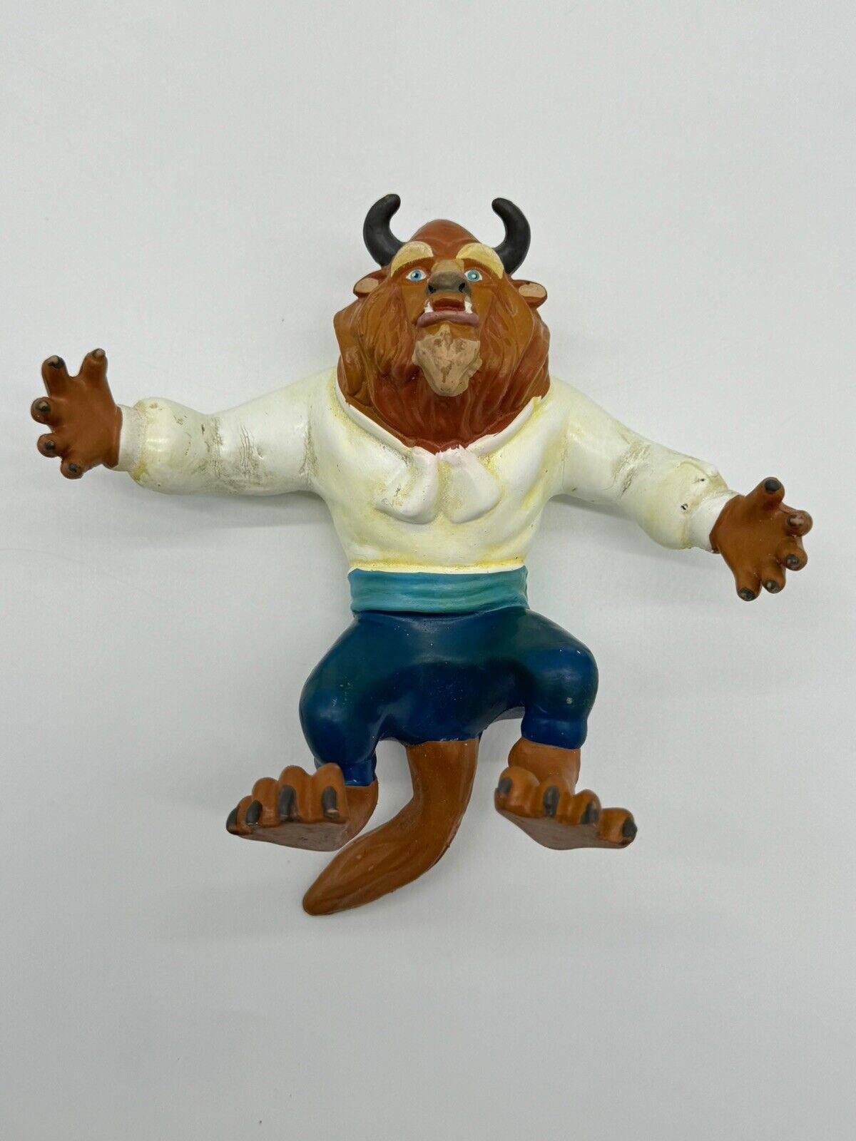 VTG Disney Beauty & The Beast Bendable Figures Beast & Bell Applause Lot of 4