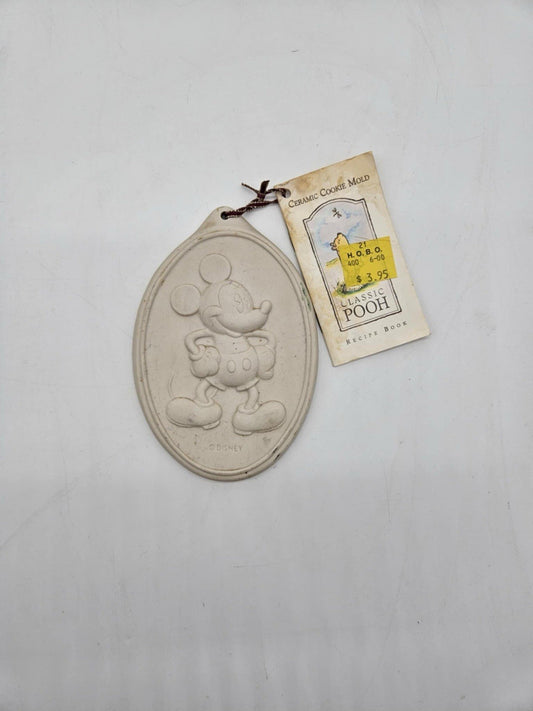 Disney Mickey Mouse Ceramic Oval Cookie Flip Mold Wall Plaque