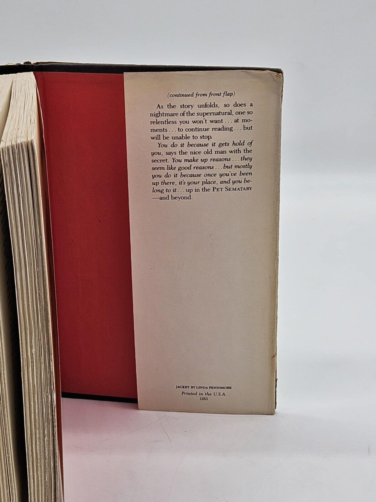 Pet Cemetery Stephen King  Hardcover Book Doubleday & Co w/ Dust Cover