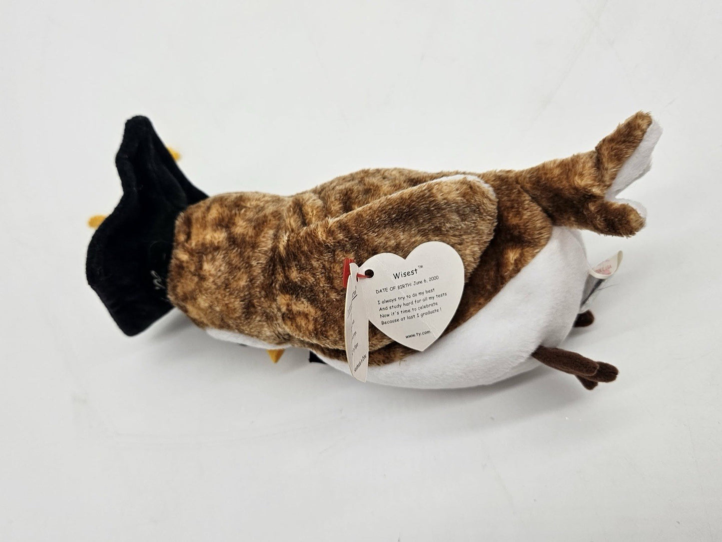 Mint TY Beanie Baby - WISEST the Graduation Owl 2000