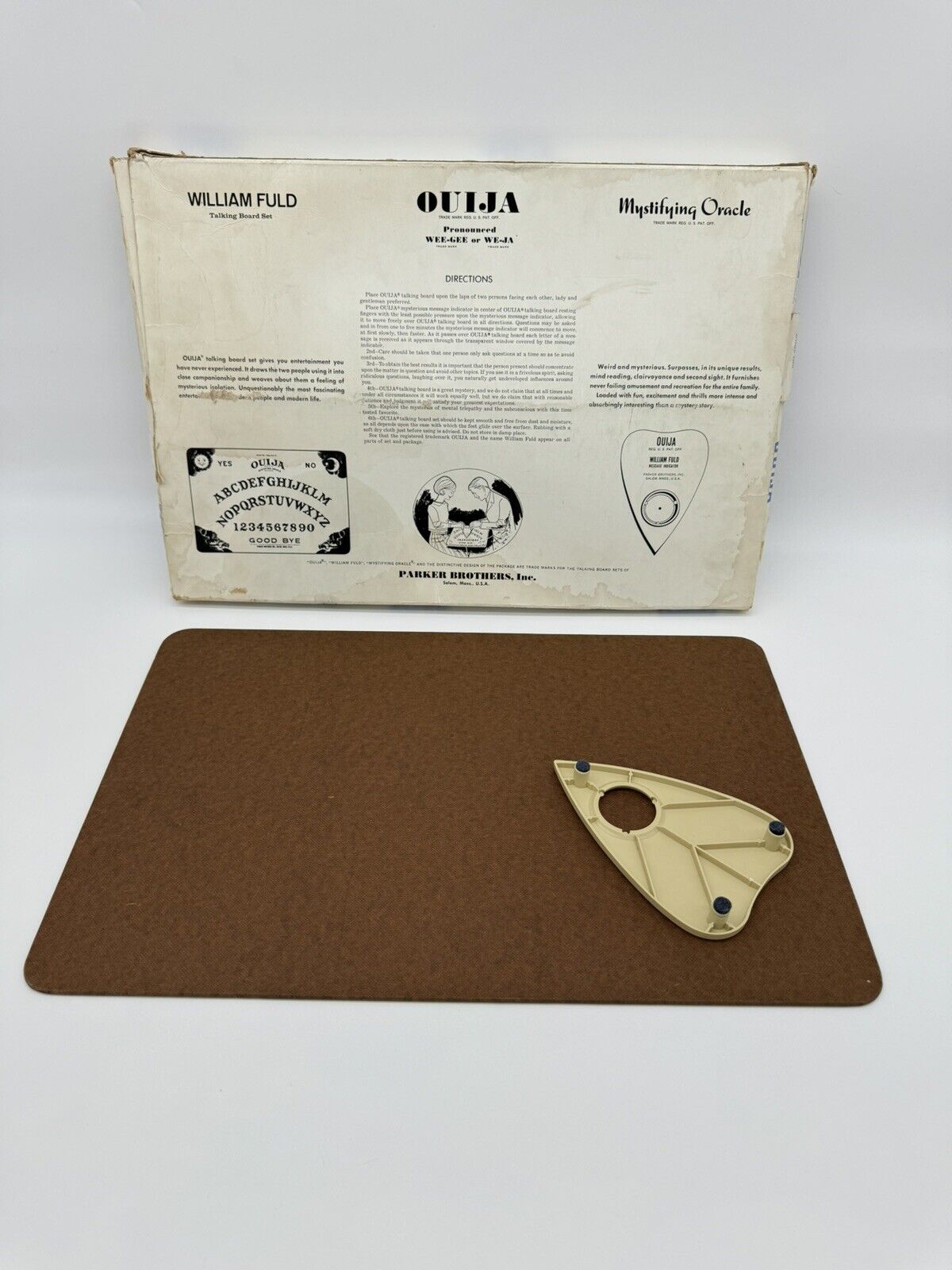 Vintage 1960's Parker Brothers William Fuld Ouija talking board game