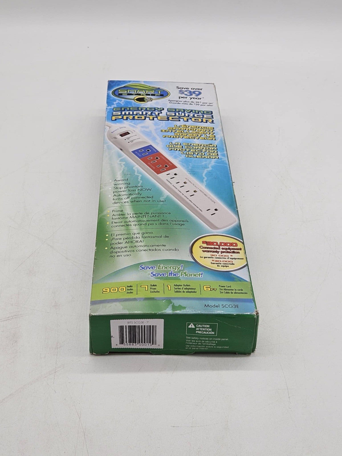 Smart Strip SCG3 7 Outlet Energy Saving Surge Protector   12 In The Case