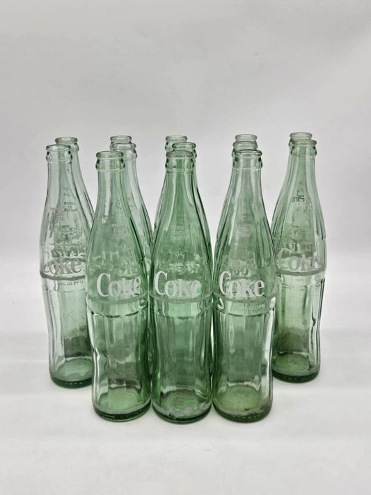 Lot of 13 Vintage 10oz. Coca-Cola 1960's Glass Bottles