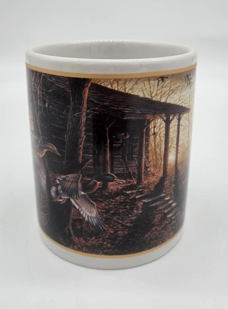 Terry Redlin Mug The Hadley Collection Morning Retreat Fowl Ducks Cabin Hunting