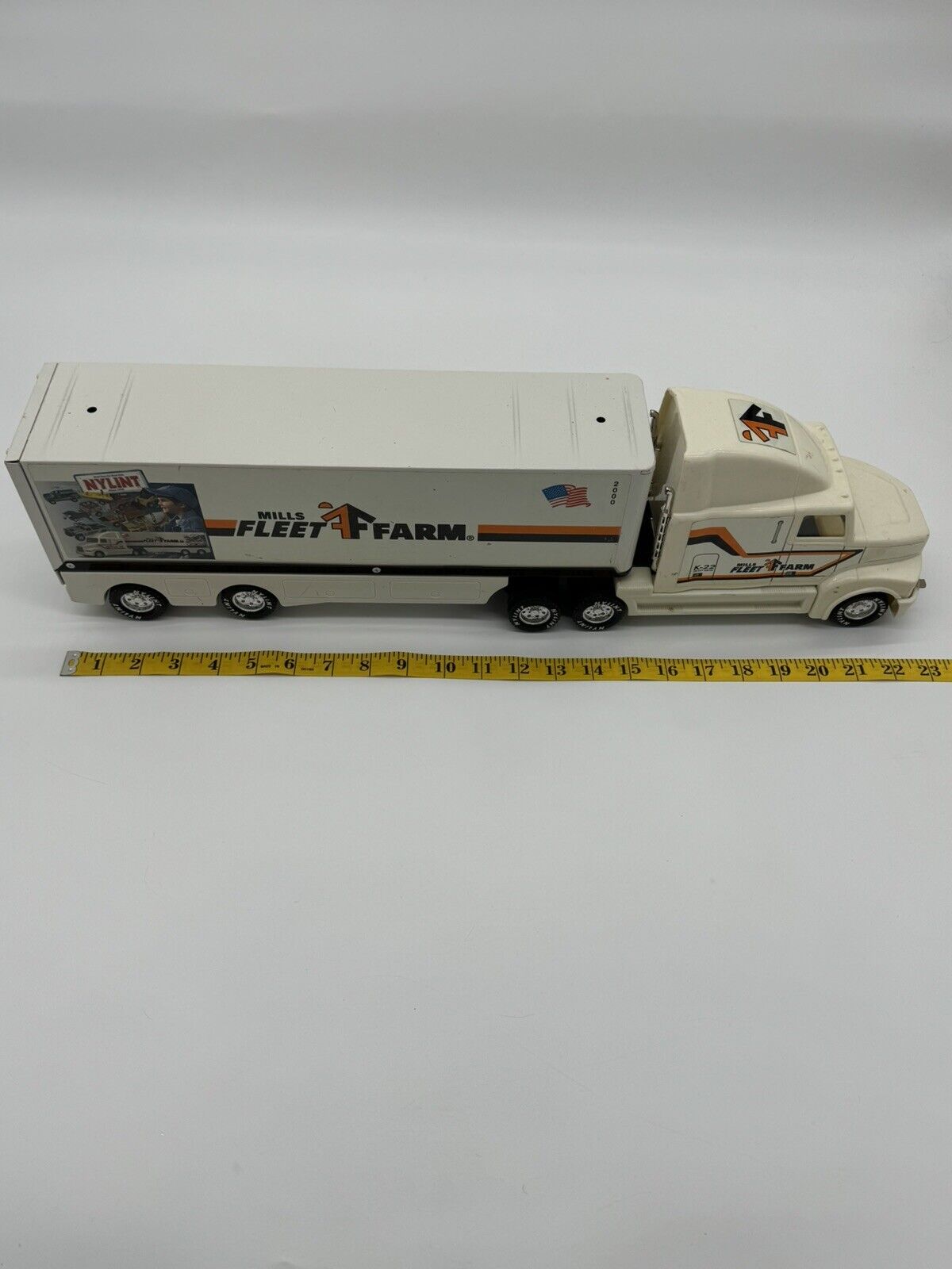 Vintage Nylint  Fleet & Farm Semi Truck & Trailer Pressed Steel & Plastic