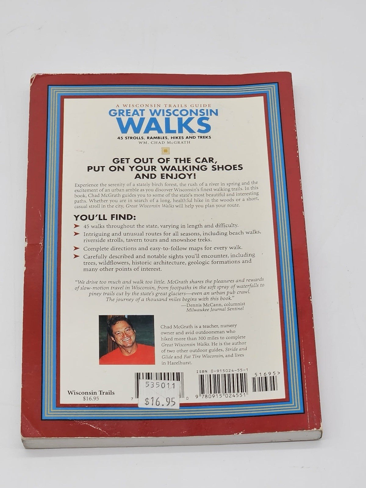 Great Wisconsin Walks: 45 Strolls Rambles Hikes, William Chad McGrath, Used PB