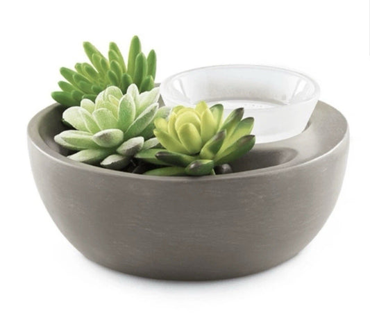 Scentsy Little Garden Wax Warmer with Customizable Succulents Retired