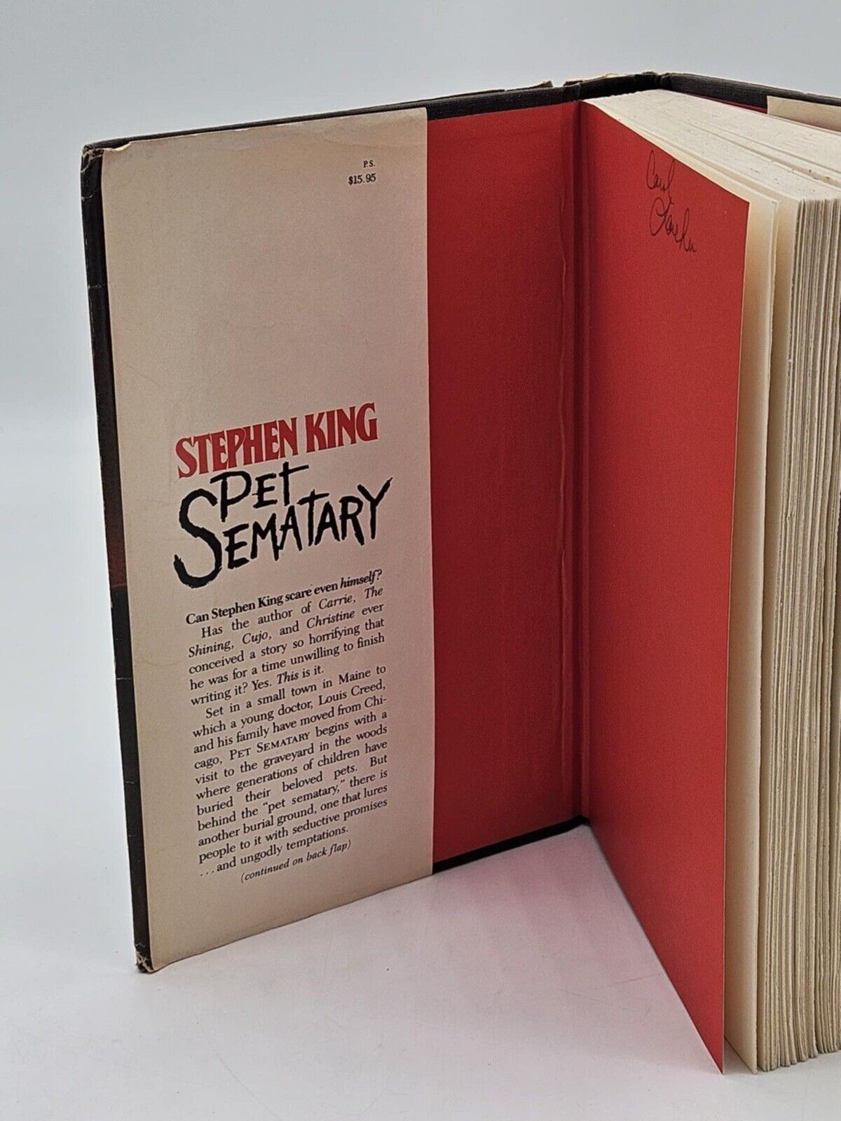 Pet Cemetery (1983) Stephen King  Hardcover Book Doubleday & Co w/ Dust Cover