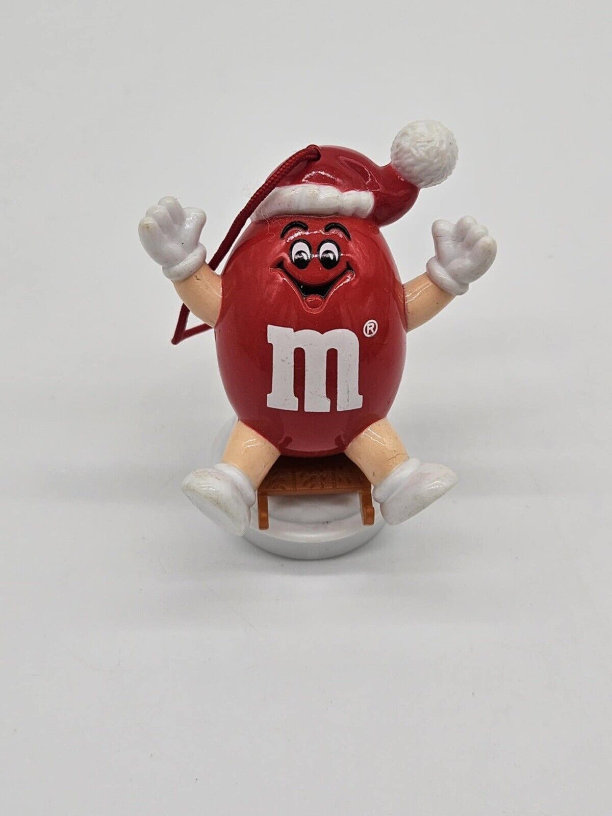 Vintage M&M Christmas Ornament Collectible Candy Tube Topper 1986