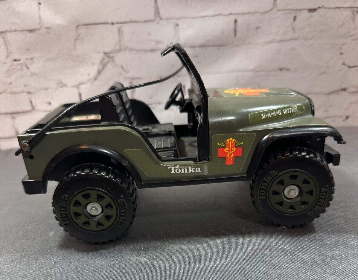 VINTAGE 80s TONKA M*A*S*H UNIT 4077th JEEP MEDICAL UNIT METAL TOY