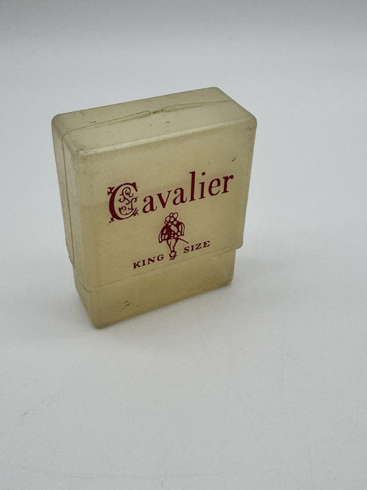 1960-70 Era Cavalier Cigarettes clear plastic 2-pc cigarette case Mail in promo-