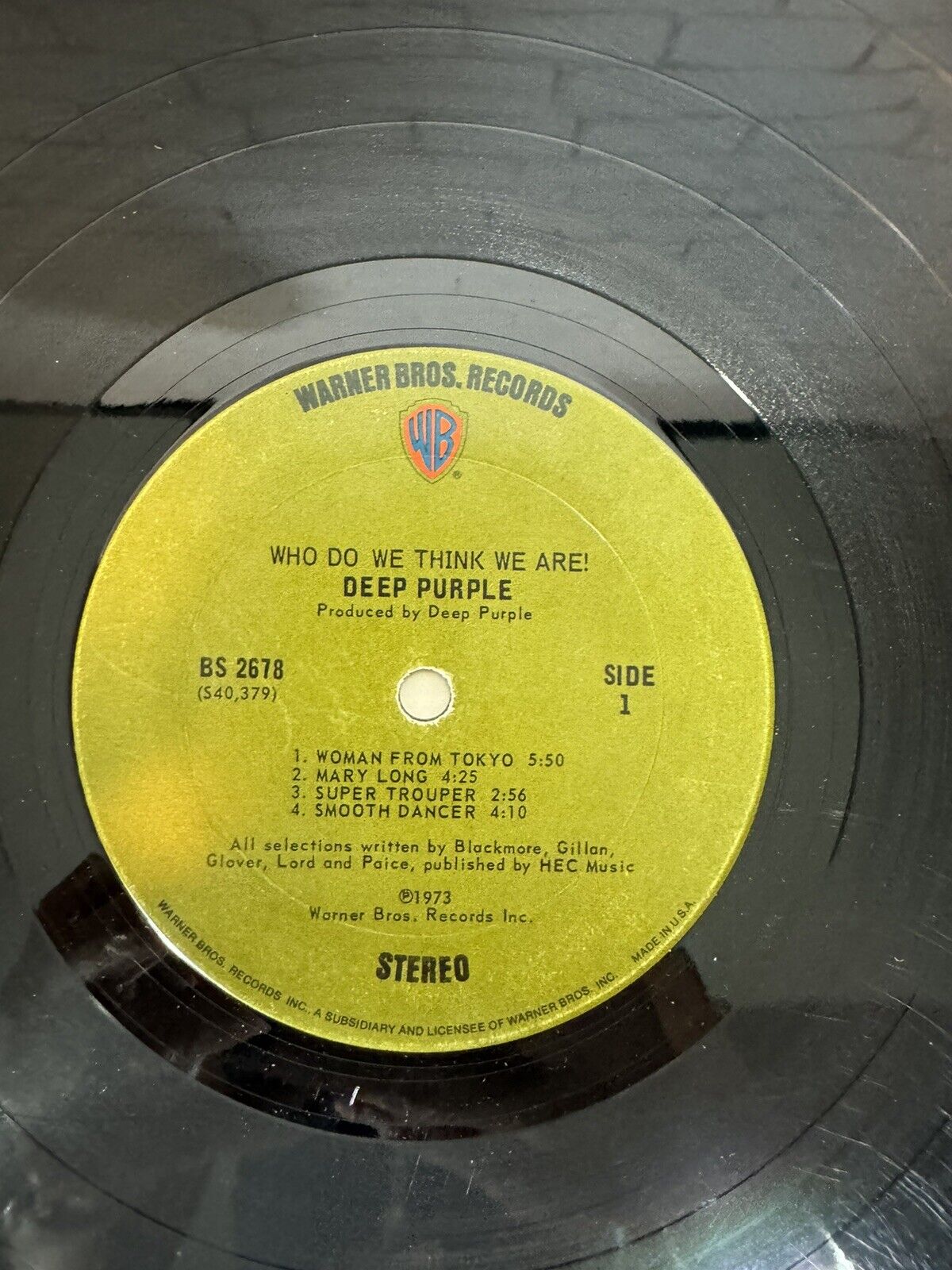 Deep Purple Who Do We Think We Are lp Original 1970 Gatefold WS 1877