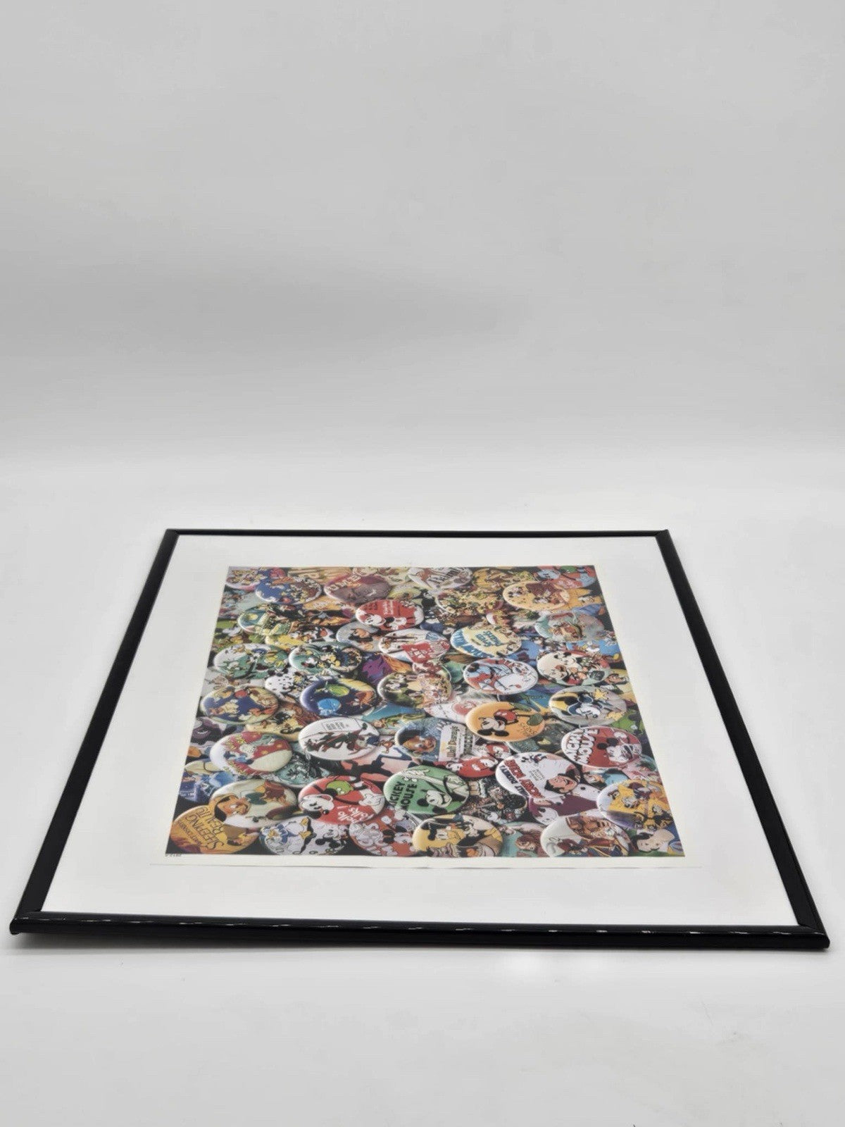 DISNEY VINTAGE BUTTONS 750 PIECE JIGSAW PUZZLE CEACO ~ FRAMED