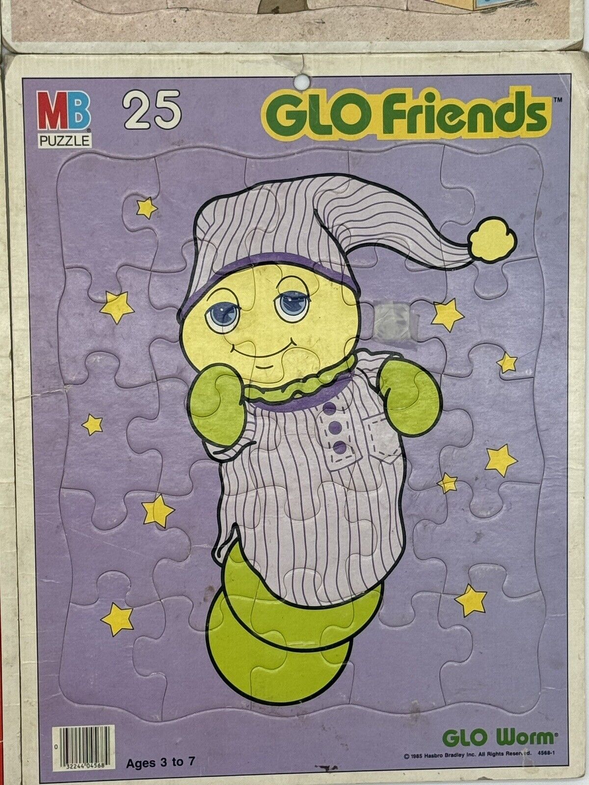 Set Of Four Vintage 80's Frame Tray Puzzles Smurfs Glo Friends Pound Puppies SS