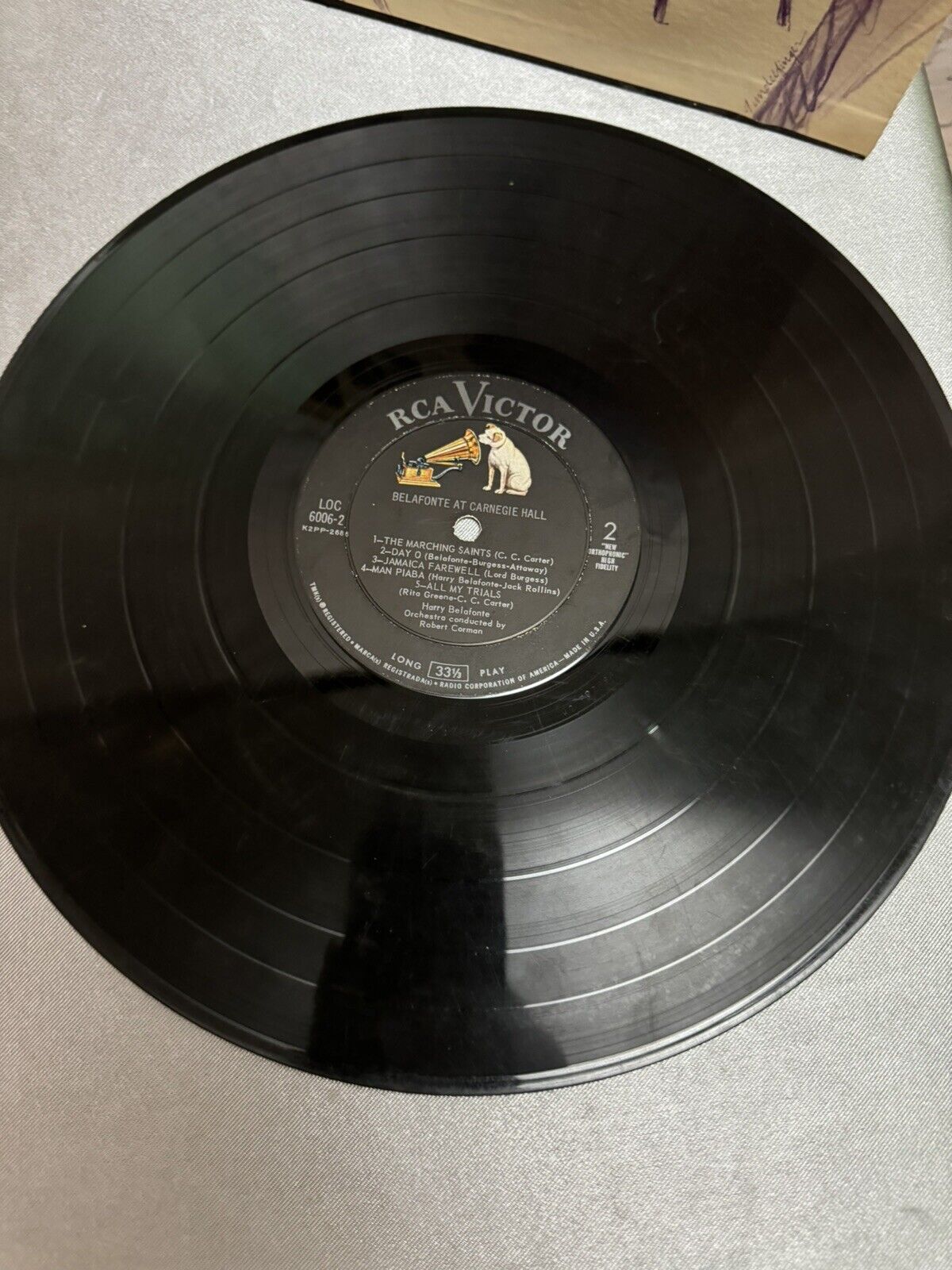 HARRY BELAFONTE At Carnegie Hall 2x LP (1959) LIVING STEREO deep groove original