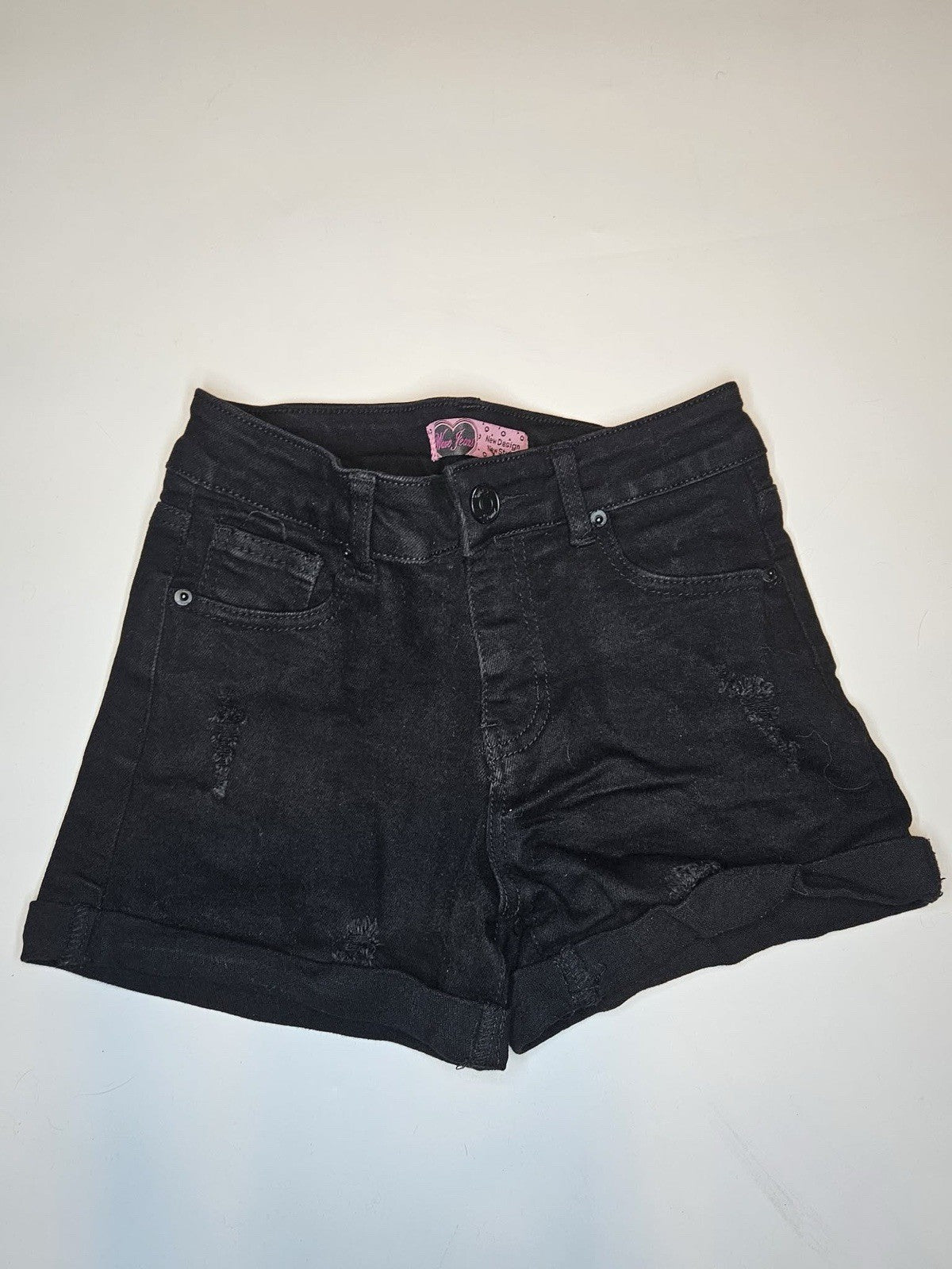Love Jeans Black High Rise Denim Shorts Size 3/4