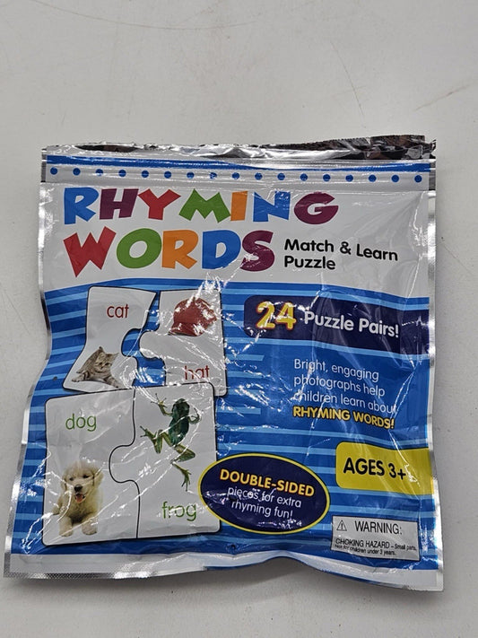 Rhyming Words Match & Learn Puzzle Game Creative Teaching Materials Age 3+ Fast