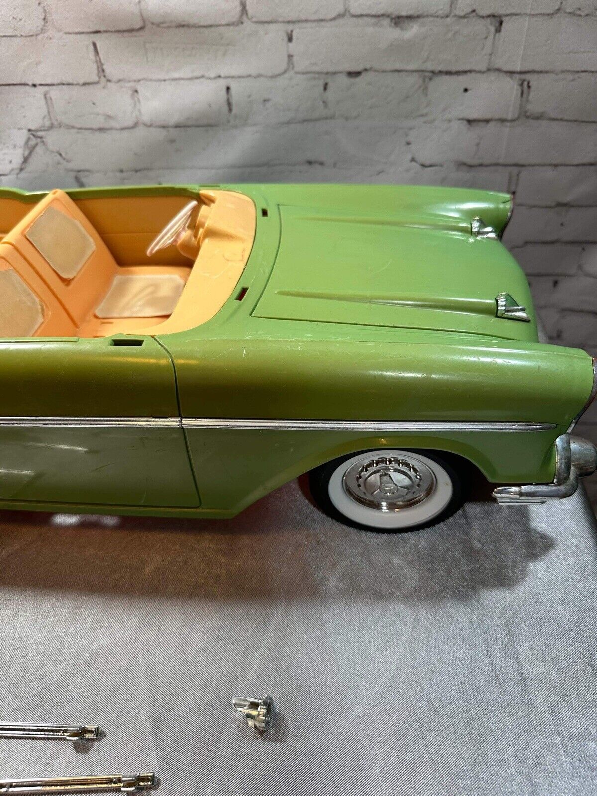 VINTAGE BARBIE RARE GREEN  1957 CHEVY BEL AIR CONVERTIBLE  *Incomplete w/ Xtras*
