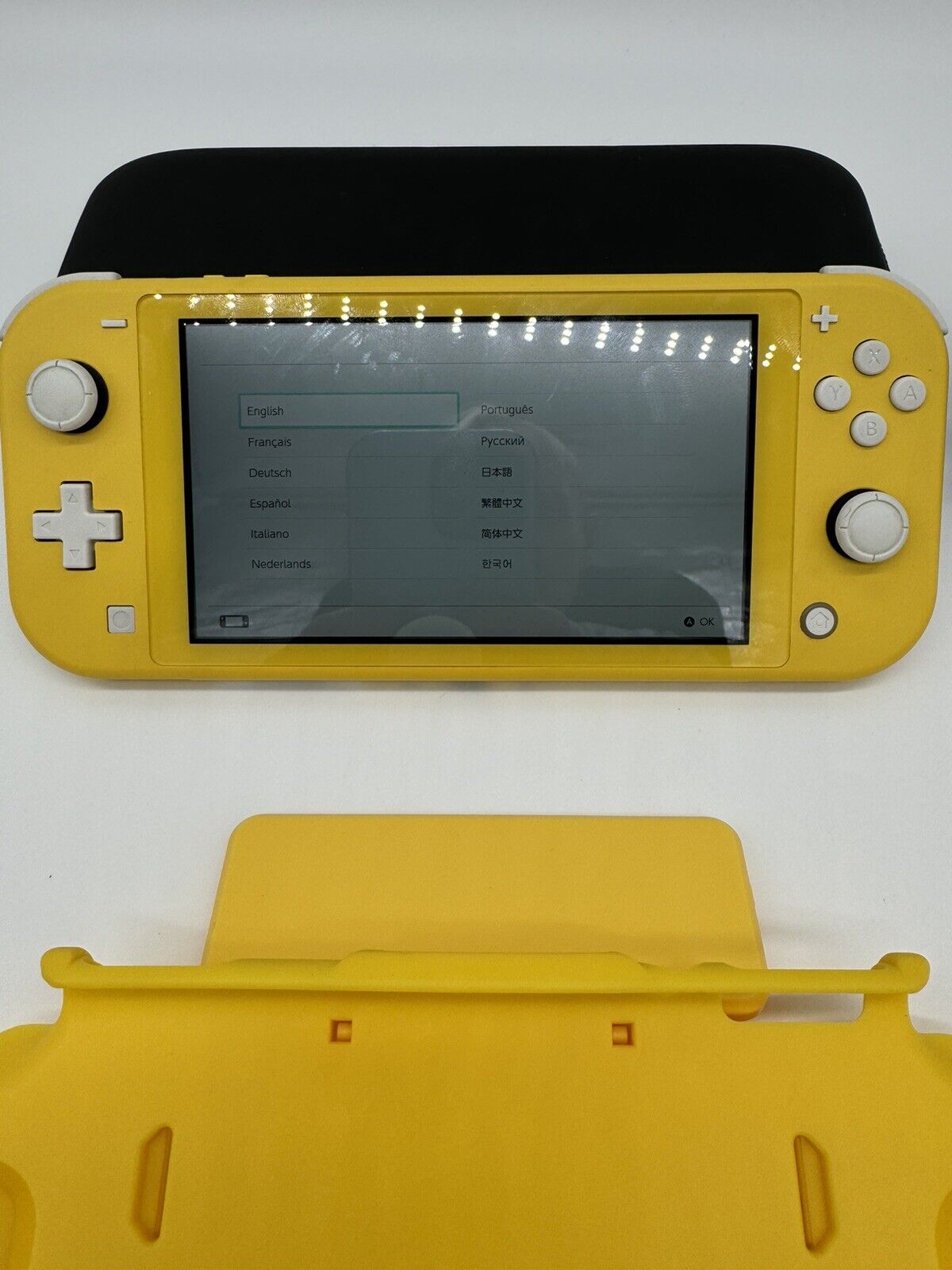 Nintendo Switch Lite Yellow Handheld Console Lot w/ Case, Charger, Games & MORE