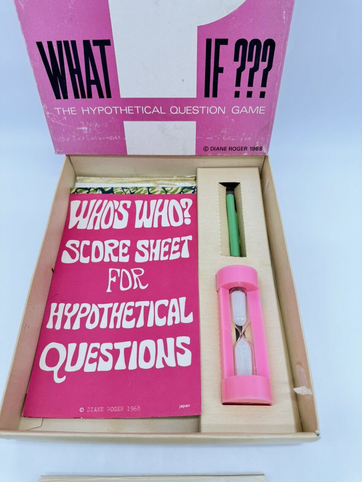 Vintage 1968 Diane Roger Game- WHAT IF ????-Hypothetical Questions Teen & Adults