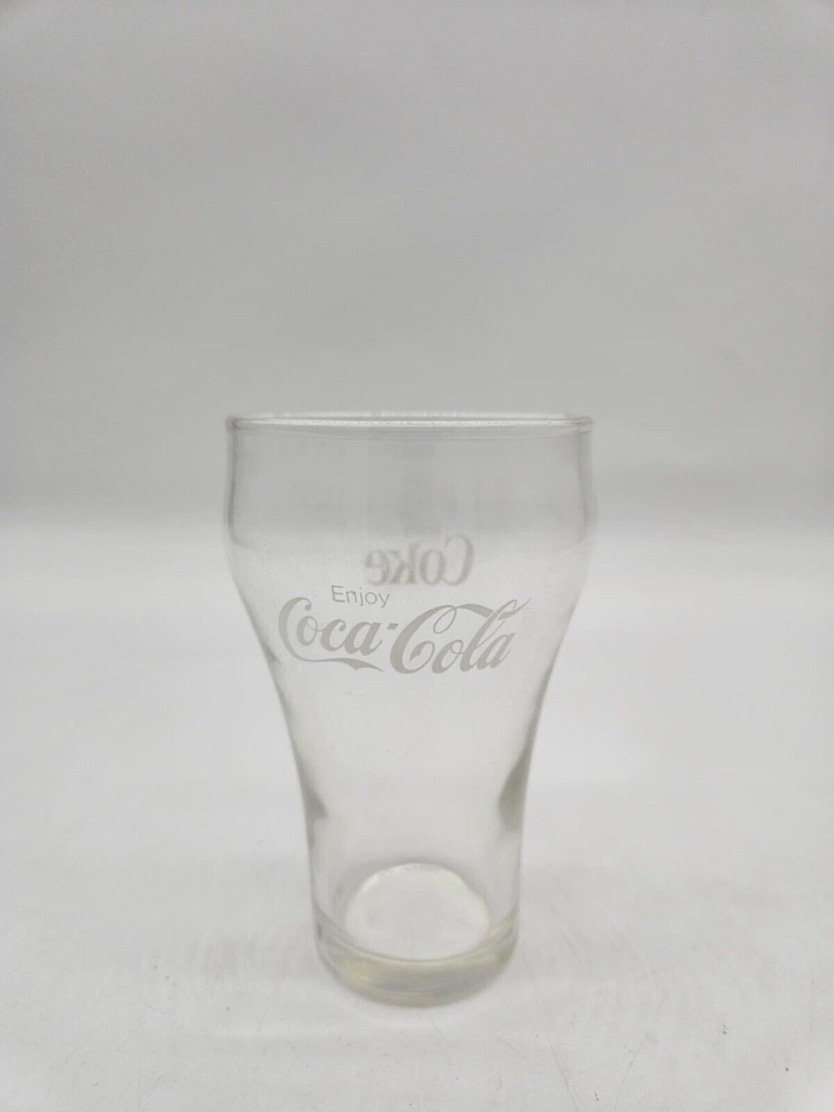 (1) Vintage LIBBEY COCA COLA Drinking Glass Clear Glass with White Logo 6 oz
