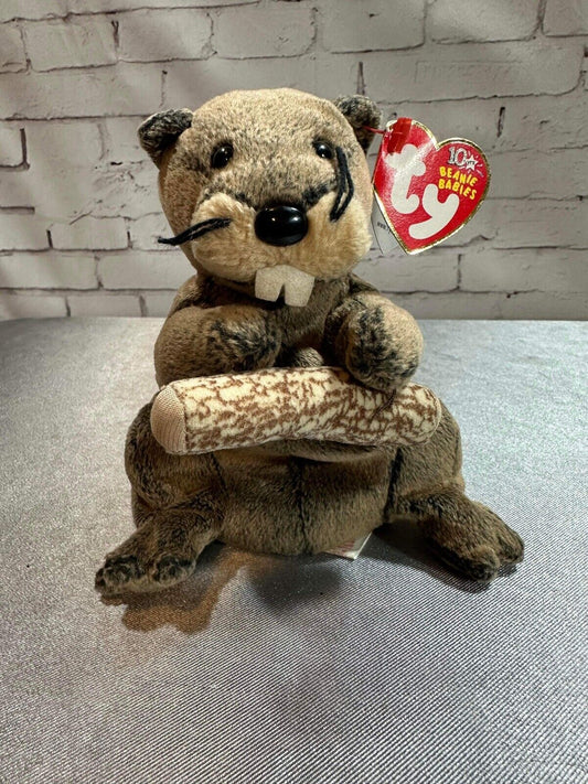 TY Beanie Baby - LUMBERJACK the Beaver 5.5" VCTY