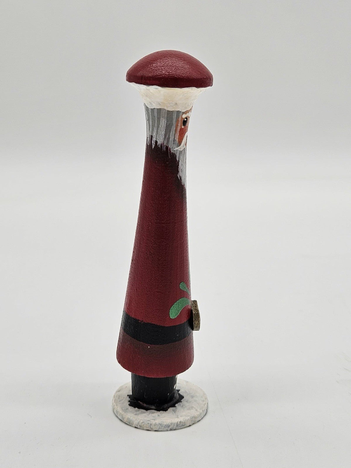 Hand-Painted Folk Art Santa Wooden Figurine 9 in