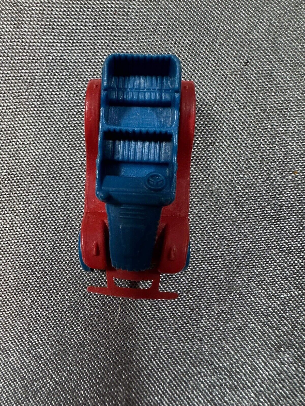 Mini Vintage Red & Blue Plastic Antique Toy Car
