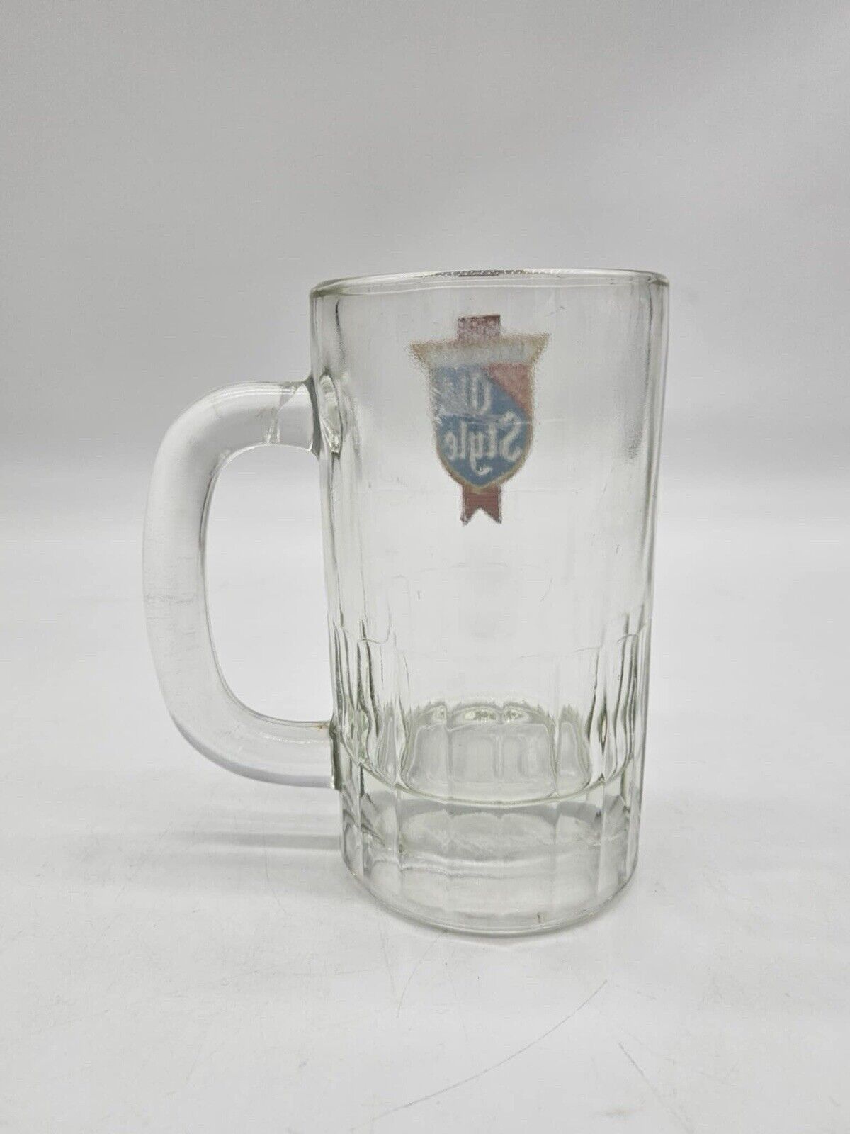 Vintage OLD STYLE Heilemans Pure Genuine Heavy Glass Beer Mug