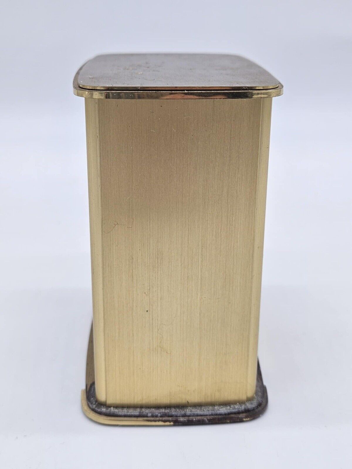 Tiffany & Co Brushed Gold Tone Porfolio Desktop Clock