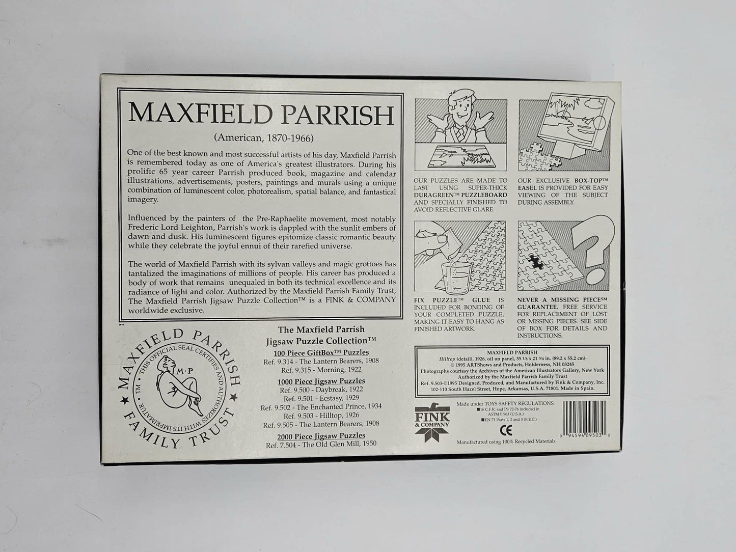 Vintage Maxfield Parrish 1000 pcs Puzzle - Hilltop
